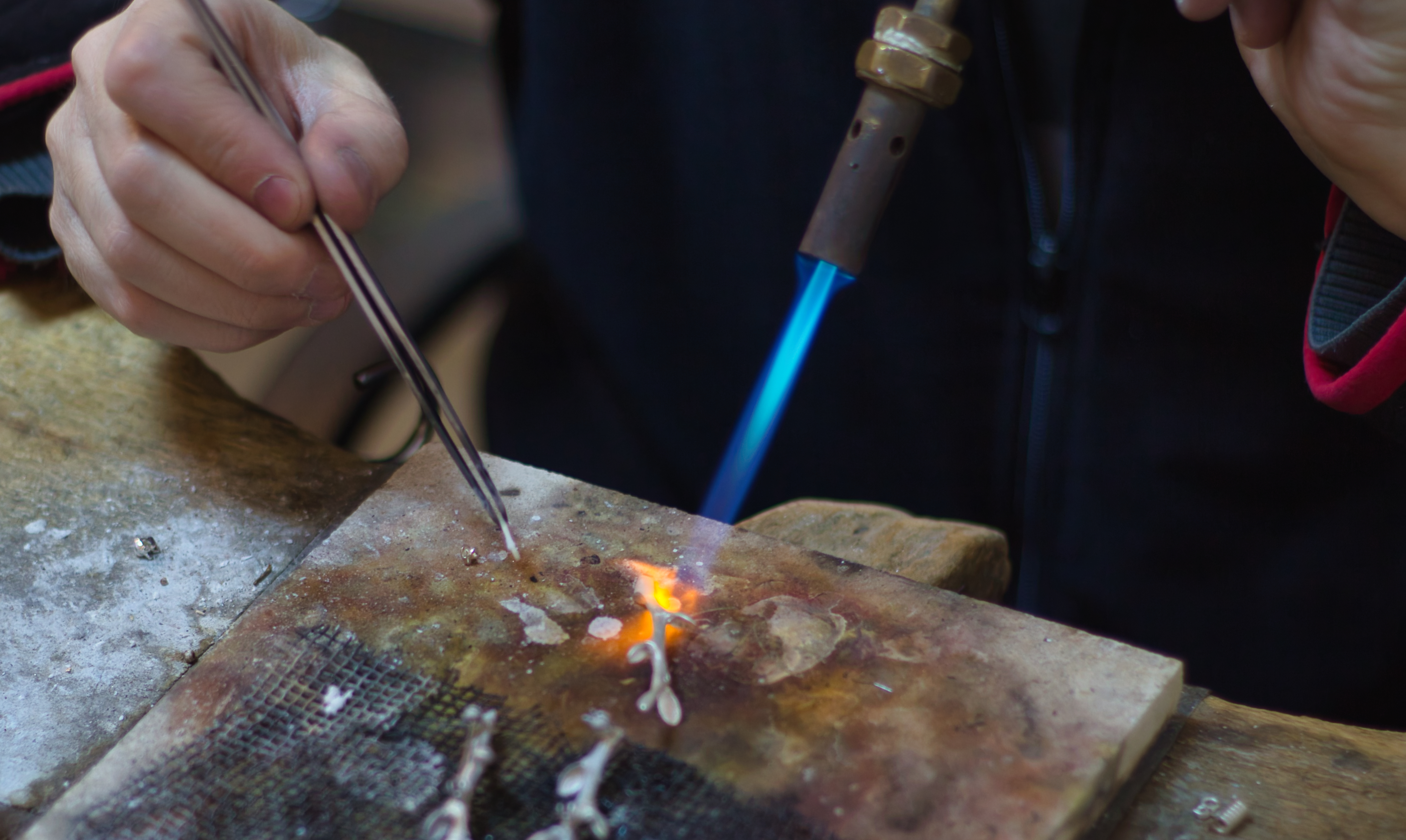Trays of finished F&S Silver pieces at the atelier